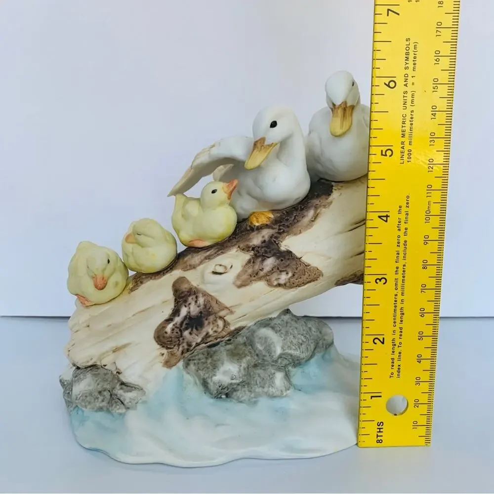 Vintage Ducks On A Log Sculpture
